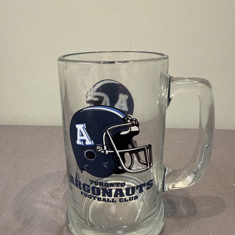 canadian football league toronto argonauts football club glass beer mug